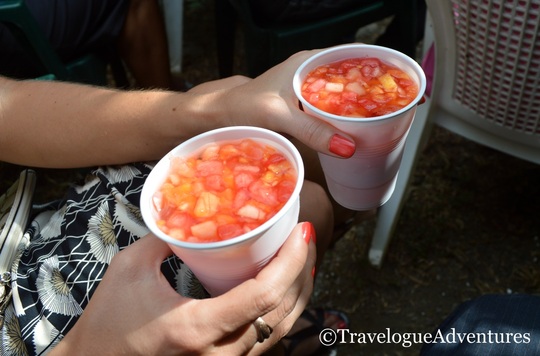 Authentic tropical fruit drink at Costa Rican wedding picture