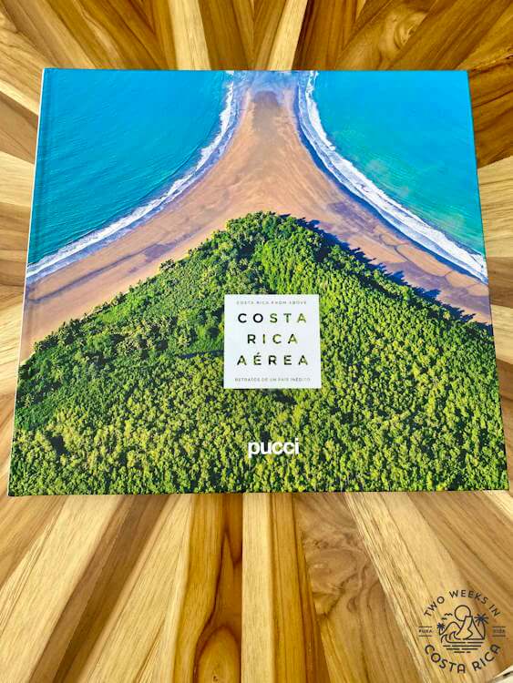 blue and green book cover with text overlay that reads costa rica aerea