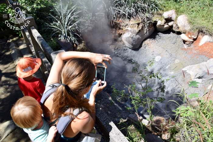 Volcanic features along trail at Rincon de la Vieja