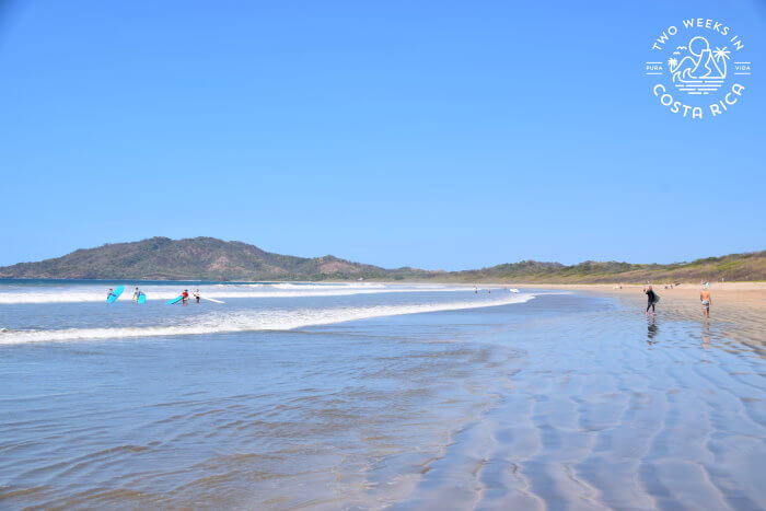 Looking down the beach at Playa Grande