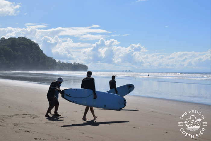 Carrying Surfboards Playa Chaman