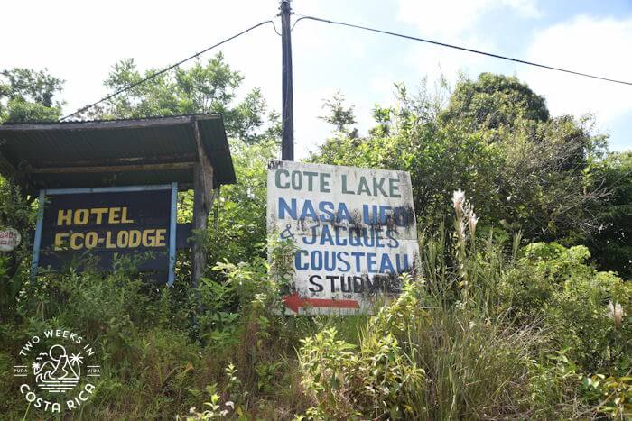 Cote Lake Sign