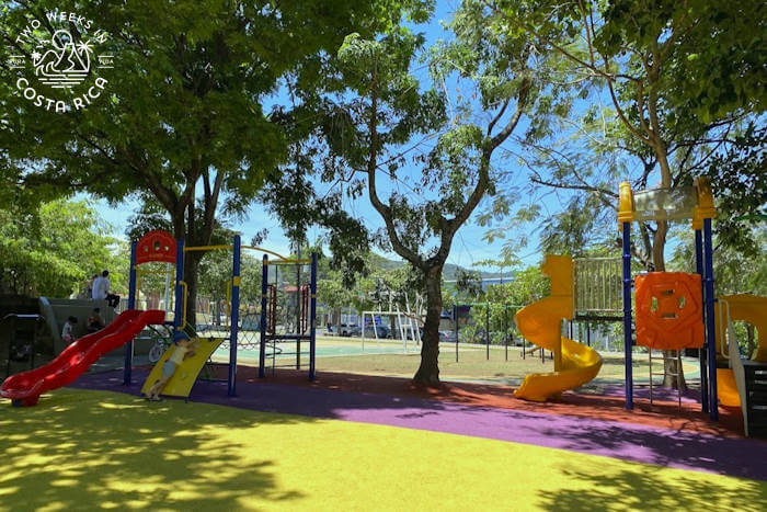 Colorful playground in downtown Ciudad Colon